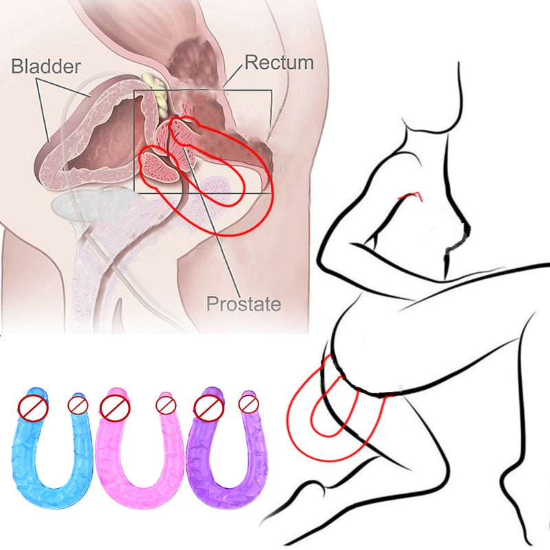 Prótese Peniana duas Cabeças - Flexível dupla penetração